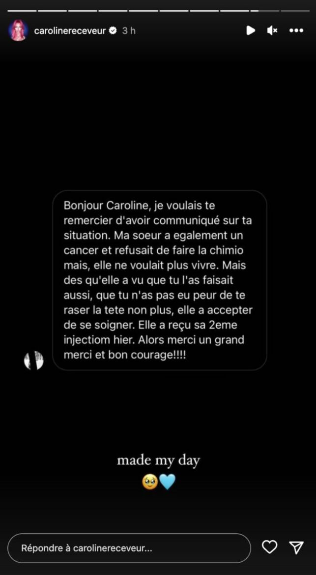 Caroline Receveur en pleine lutte contre le cancer : ce message qui l’a bouleversée