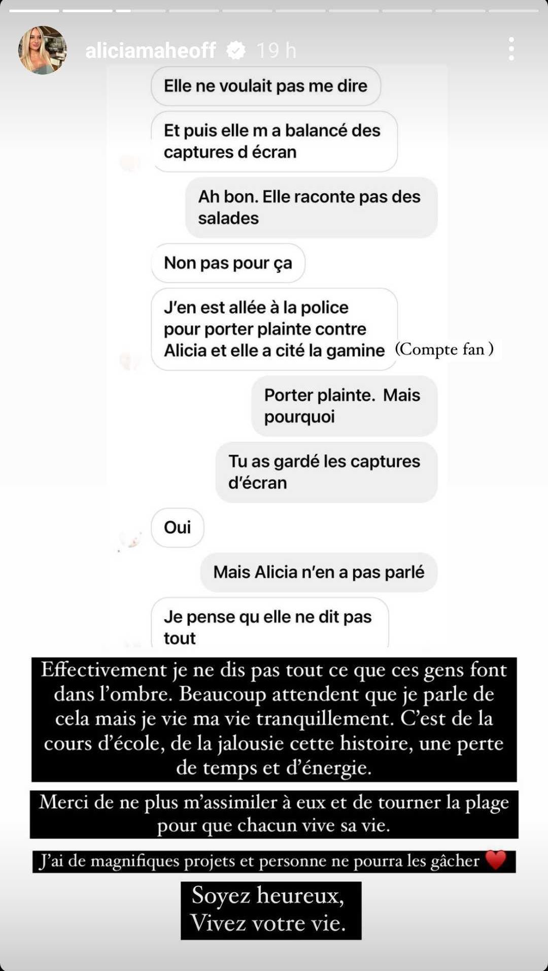 "Jen a porté plainte" : Alicia fait une incroyable révélation sur la nouvelle compagne de Bruno