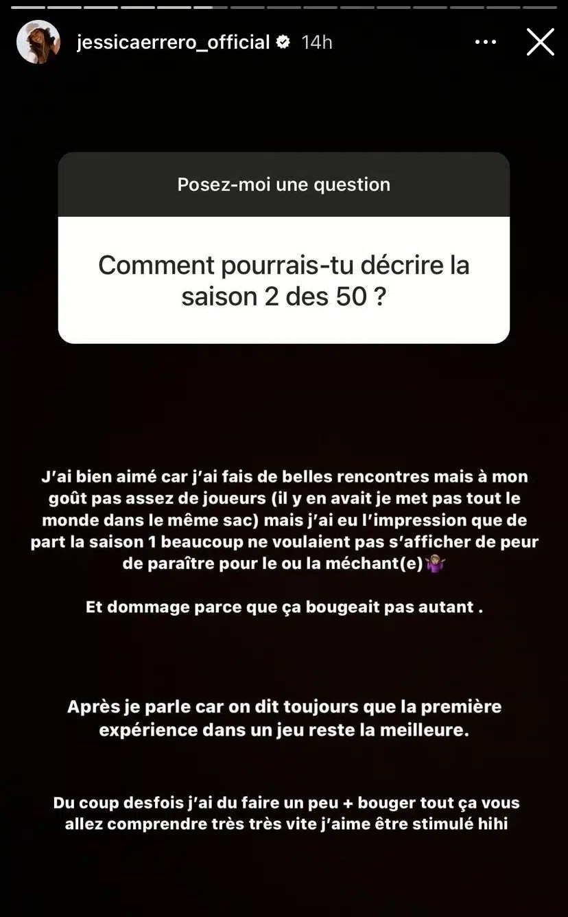 Jessica Errero dévoile ce qu’elle pense réellement de la saison 2 des Cinquante