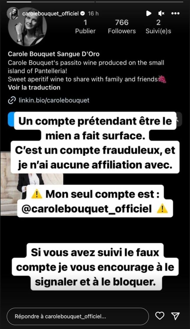 Carole Bouquet : l'actrice lance un message d'alerte à ses abonnés !
