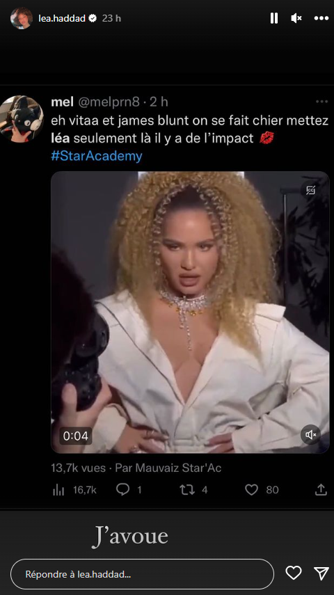 Léa (Star Academy) taclée par le manager de Vitaa… Elle répond et c’est piquant !