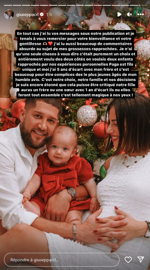 Paga : Giuseppa Ciurleo enceinte de son deuxième enfant répond aux critiques "C’est notre choix"