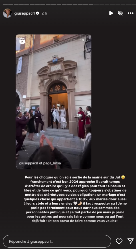 Giuseppa critiquée sur un détail de son mariage avec Paga : elle répond cash "Il serait temps…"