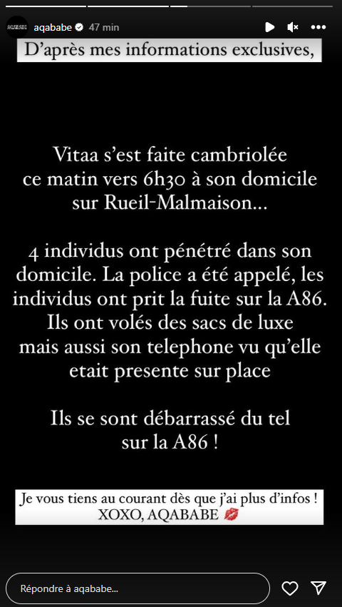 Vitaa : la chanteuse cambriolée et séquestrée avec son mari et ses trois enfants