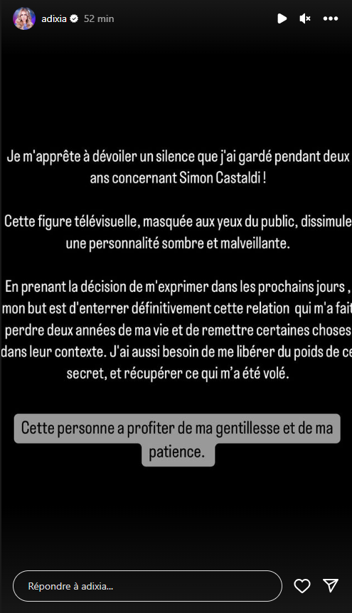 "Récupérer ce qui m’a été volé" : Adixia balance de graves accusations contre Simon Castaldi