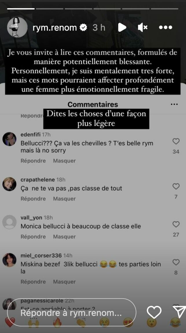 Rym Renom lynchée sur la Toile, elle réplique : "La meilleure solution…"