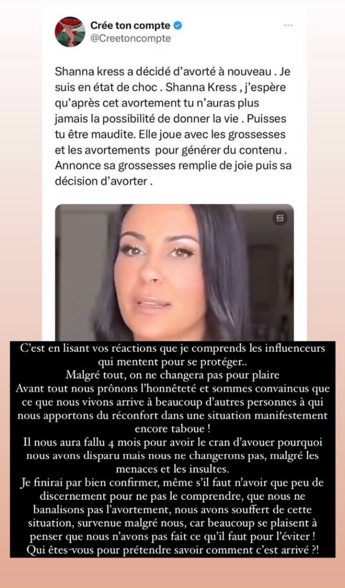 Shanna Kress face aux critiques après son avortement : Jonathan Matijas répond