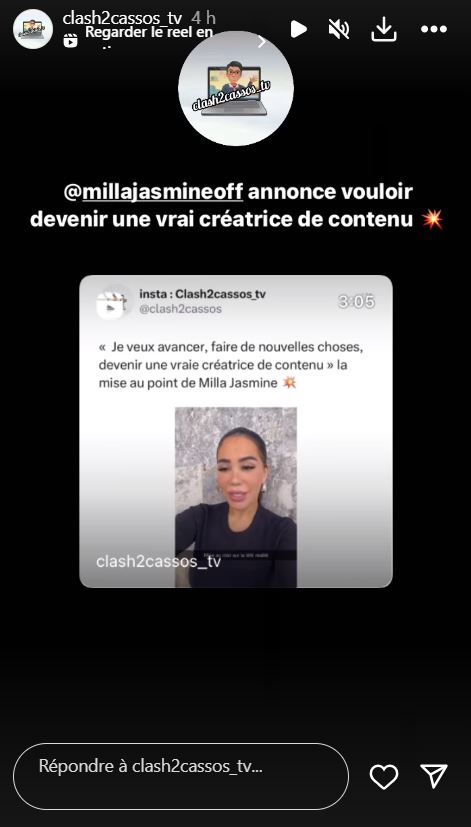 Milla Jasmine fait une grosse mise au point sur son avenir dans la télé-réalité : "Je veux avancer"