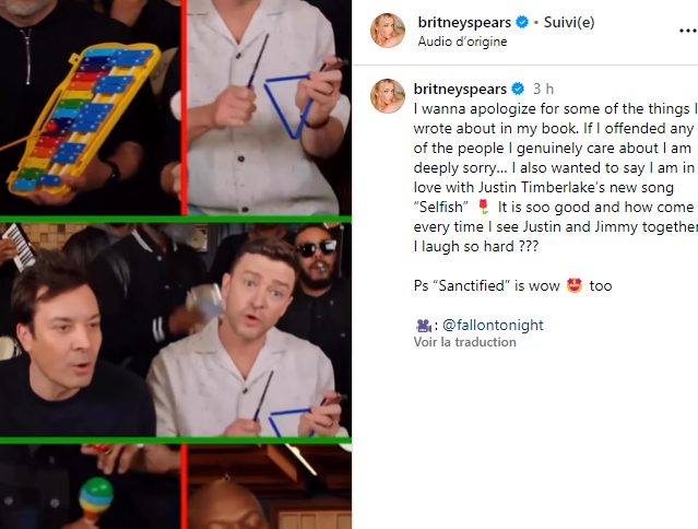 Britney Spears adresse un message inattendu à Justin Timberlake : "Je suis amoureuse…"
