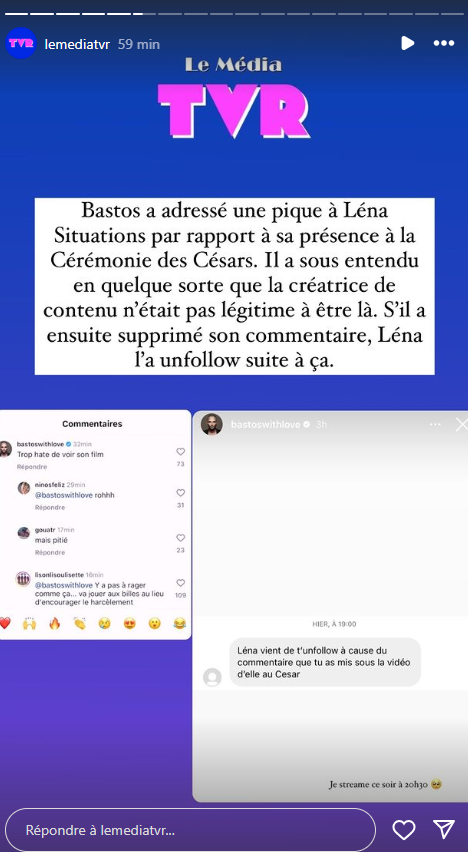 Léna Situations taclée par Bastos… son geste radical contre le candidat de télé-réalité