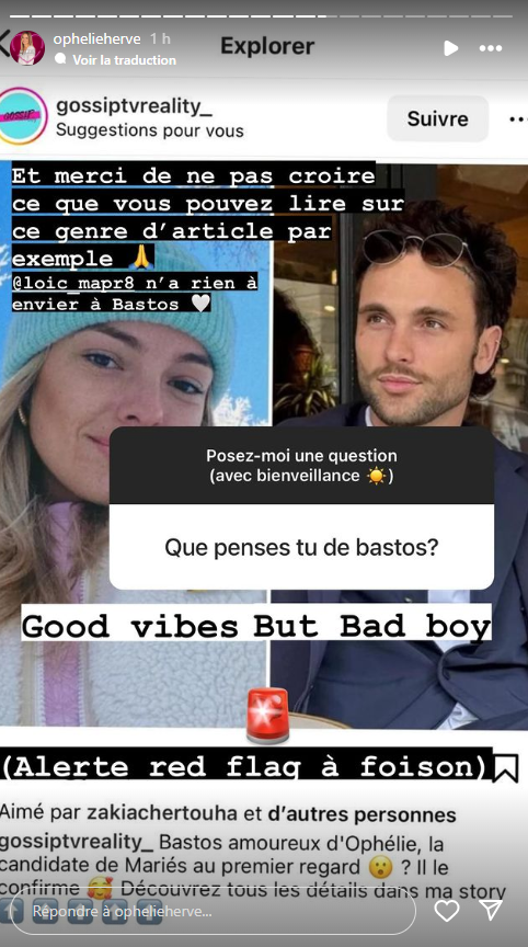 Mariés au premier regard : Ophélie séparée de Loïc et proche de Bastos ? Sa grosse mise au point