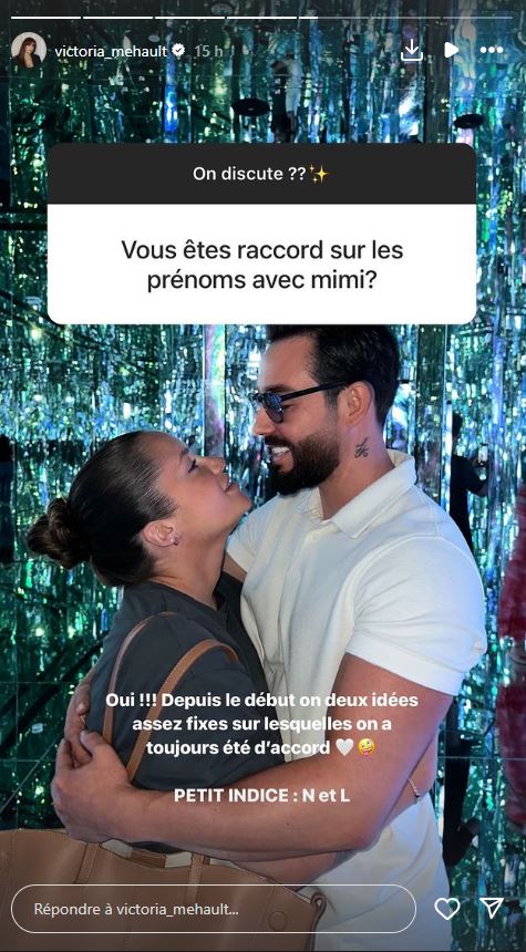 Victoria Mehault enceinte : elle donne des indices sur le prénom de son futur bébé