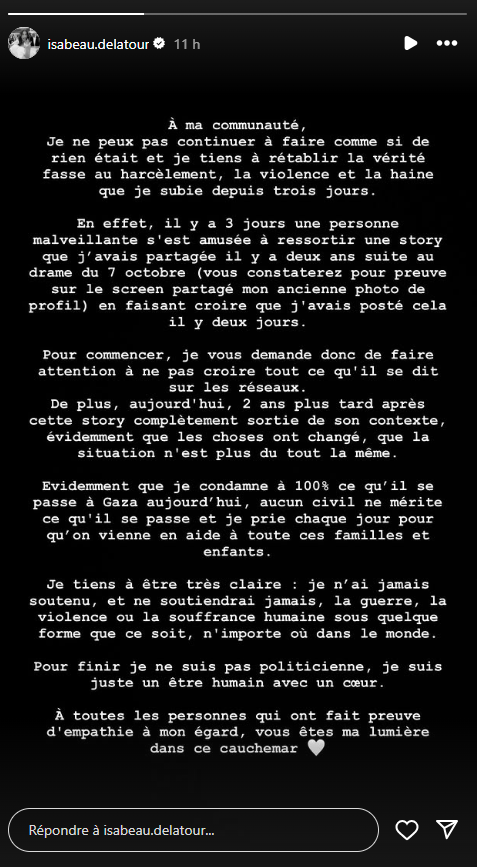 Isabeau De la Tour en pleine polémique, elle sort du silence : "Je ne peux pas continuer à faire comme si de rien n'était…"