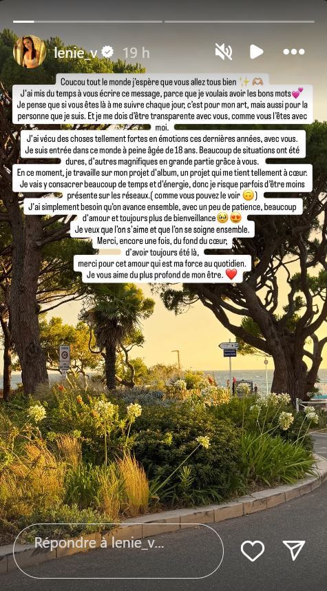 Lénie s’exprime sur sa longue absence et fait une annonce : "Je me dois d’être transparente"