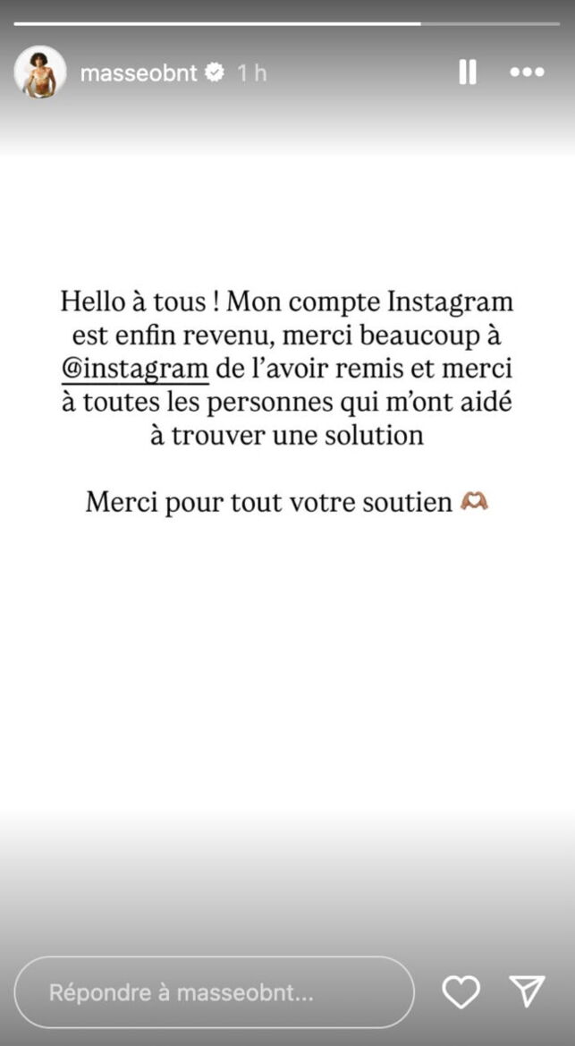 Masseo (Star Academy) banni d’Instagram après la publication d’une photo, il fait une annonce !