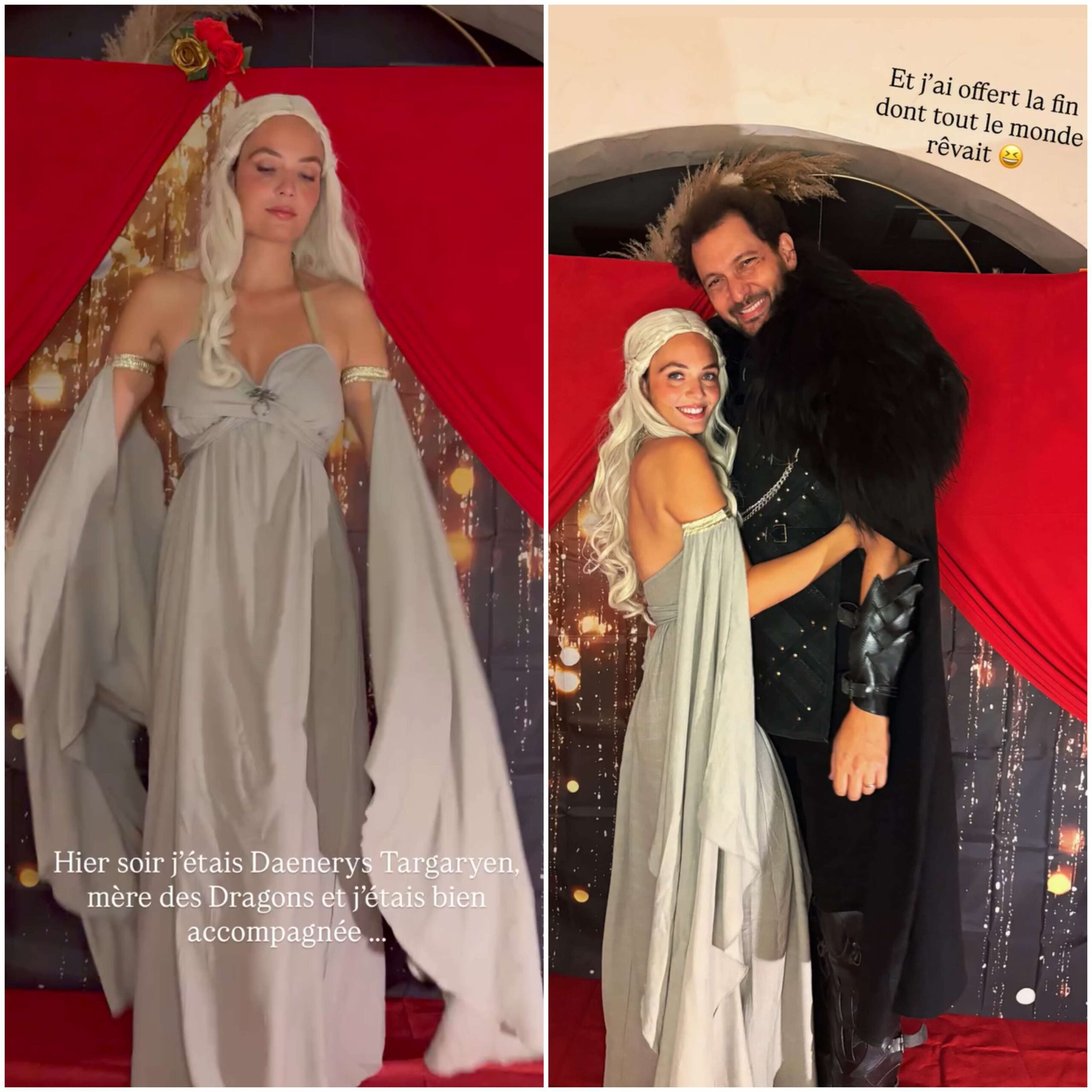 Gennifer Demey et Eric Antoine déguisés en personnages de GOT : "La fin dont tout le monde rêvait"