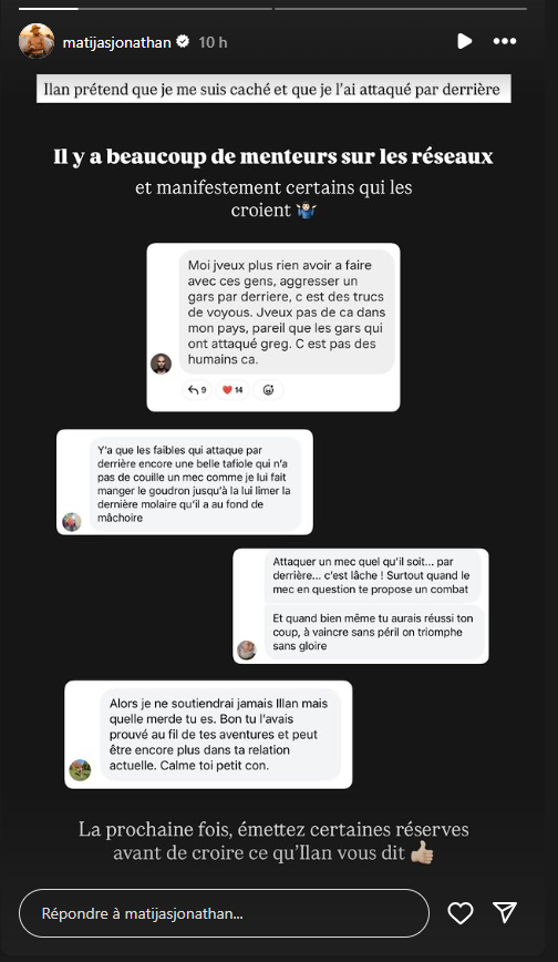Jonathan Matijas : Illan Castronovo accuse le compagnon de Shanna Kress de l’avoir agressé