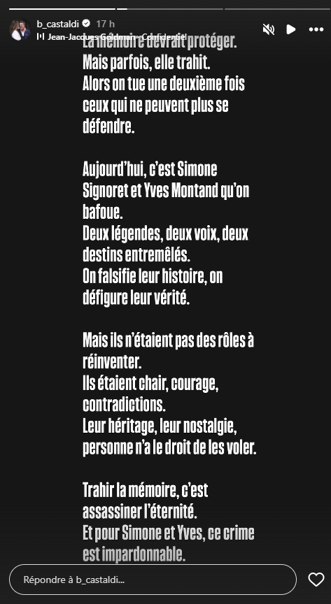 Benjamin Castaldi furieux : il s'en prend au film "Moi, qui t'aimais"... "Trahir la mémoire..."