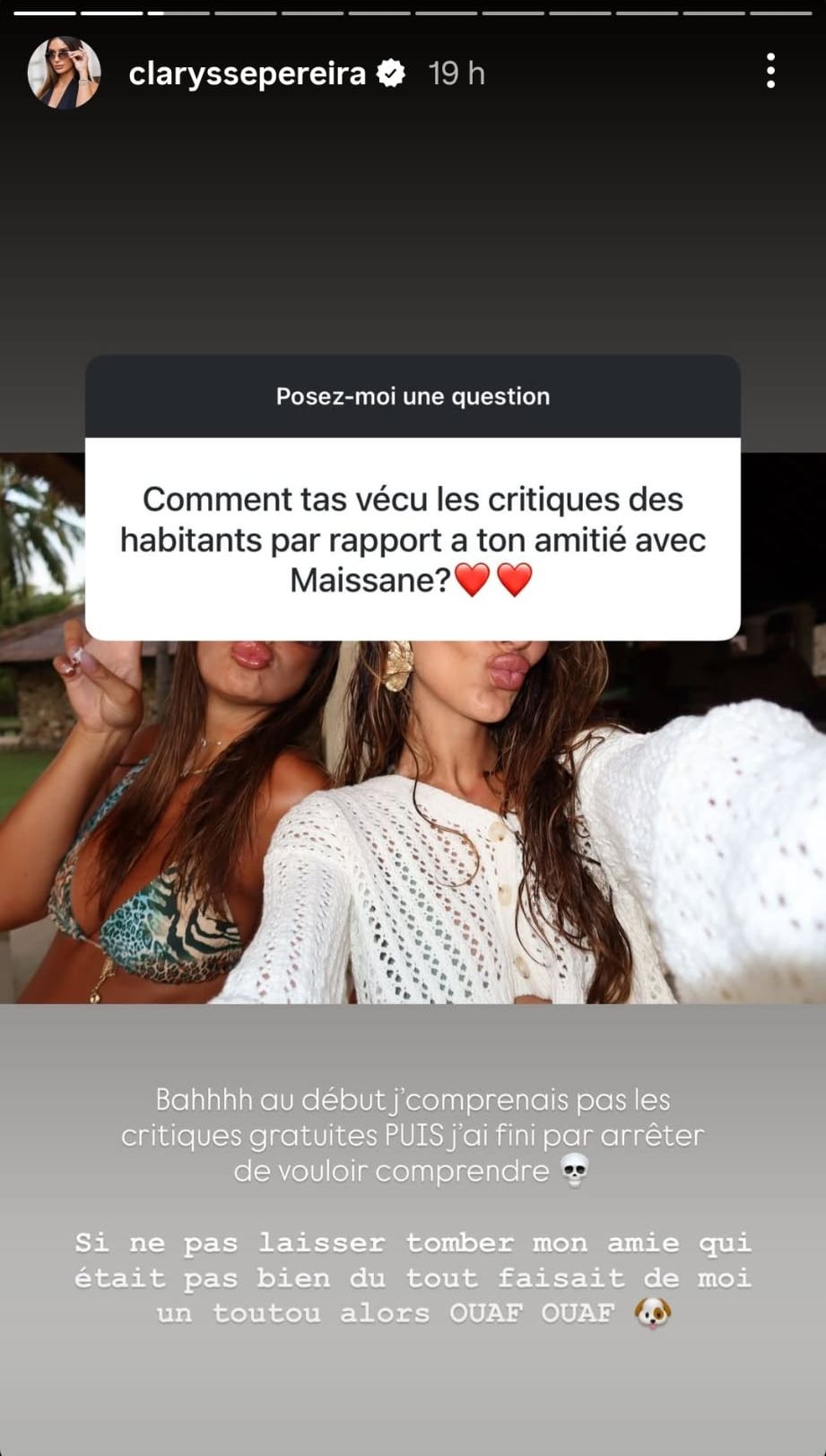 Clarysse remet en cause une décision de Lucie Mariotti : "Je trouve ça complètement injustifié"