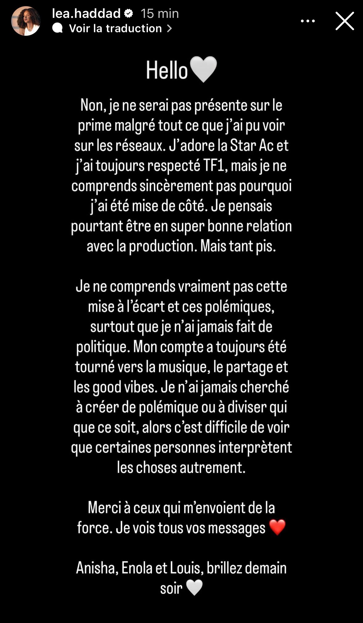 Une ancienne finaliste de la Star Academy écartée du prime des anciens : elle sort du silence "Je ne comprends pas"