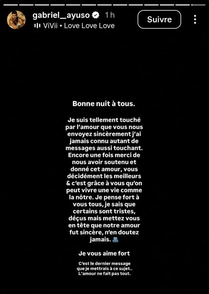 Gabriel Ayuso et Lisa-Marie annoncent leur rupture : "Je n’étais plus heureuse dans cette relation"