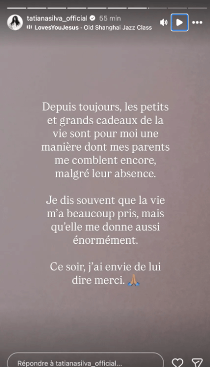 Tatiana Silva : ses tendres pensées à ses parents décédés à l’approche de Noël