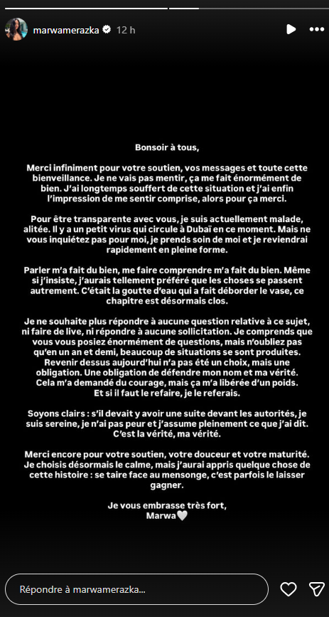 Après avoir réglé ses comptes avec Rym Renom, Marwa prend une décision radicale : "S'il devait y avoir une suite devant les autorités…"