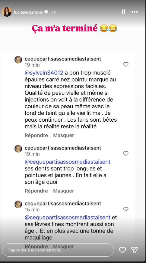 Lucie Bernardoni (Star Academy) attaquée sur son physique : elle réplique !