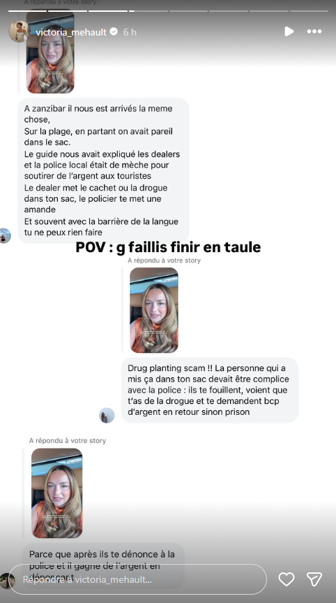 "J’ai failli finir en taule" : Victoria Mehault raconte sa grosse frayeur en Thaïlande