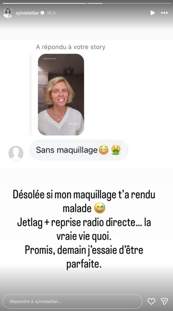 Sylvie Tellier réagit au commentaire malveillant d’un internaute : "Promis, demain, j’essaie d’être parfaite"