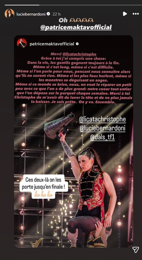 Danse avec les stars : Lucie Bernardoni partage un message lourd de sens, son ex Patrice Maktav réagit