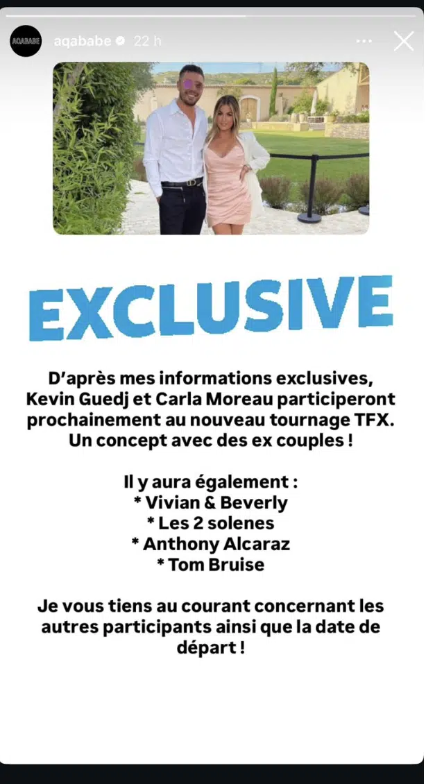 Kevin Guedj et Carla Moreau (Les Marseillais) : les deux ex au casting d'une nouvelle émission ?