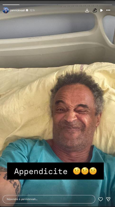 Yannick Noah hospitalisé : il donne de ses nouvelles