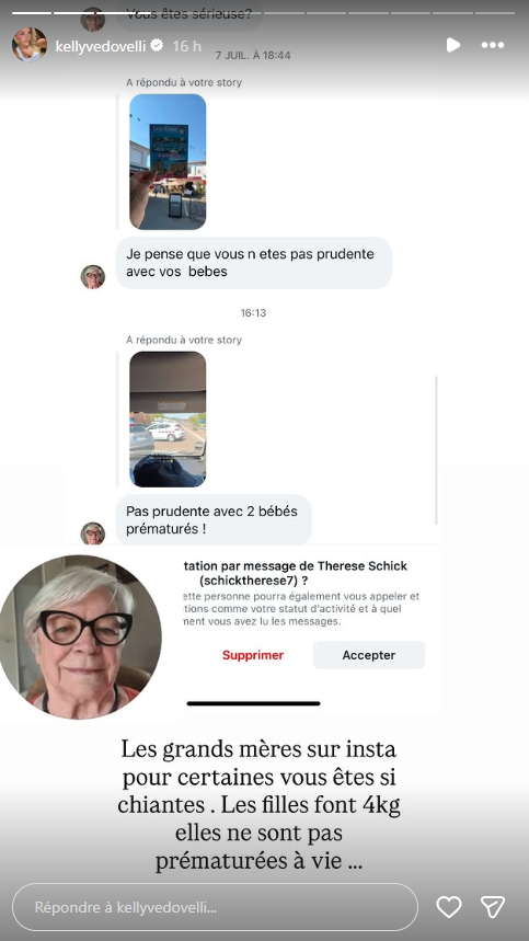 "Les grand-mères sur Insta" : attaquée sur son rôle de maman, Kelly Vedovelli réplique !