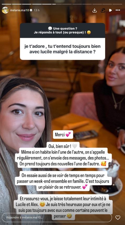 Mélanie (Mariés au premier regard) évoque ses liens avec Lucile depuis son déménagement
