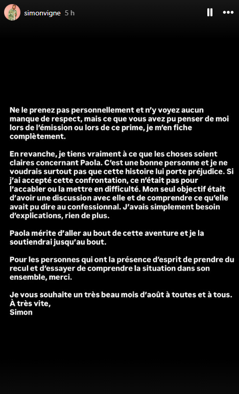 Simon (Secret Story) s’explique après sa confrontation avec Paola : "Ce qui m’a blessé..."