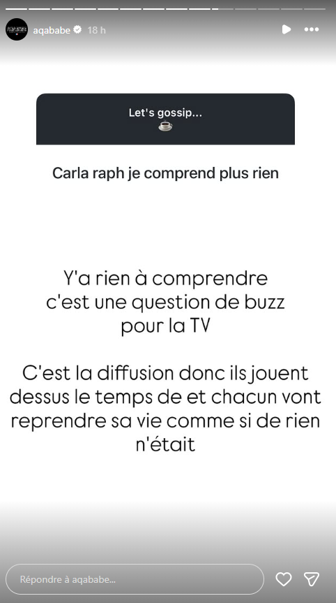 "Une question de…" : Carla Moreau et Raphaël Pépin en couple ? Aqababe fait de nouvelles révélations !